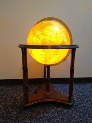 Vintage light up floor globe