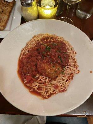 Spaghetti and meatballs