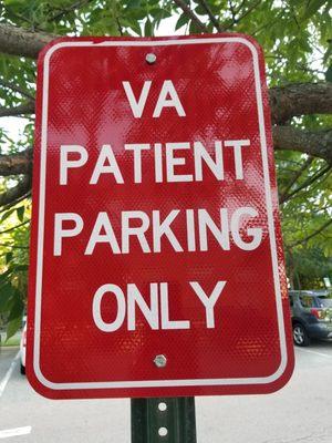 Plenty of VA patient parking near the VA medical building