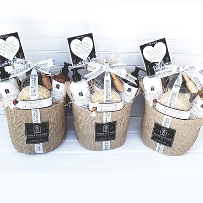 Maine Cottage Apothecary Custom Gift Baskets.