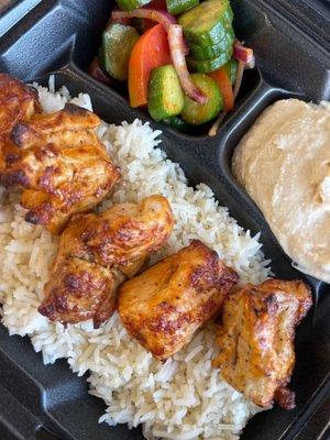 Chicken kebab plate