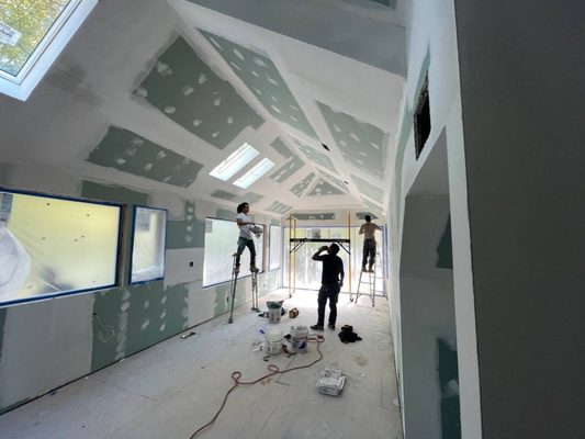 GUEST HOUSE DRYWALL INSTALLATION.