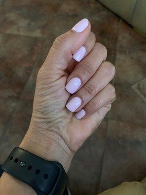 I loved my gel manicure very good job. I have been a long time customer and I have not had any problems