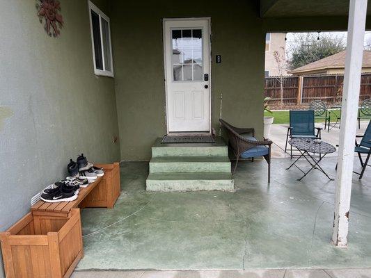 Pre deck back patio