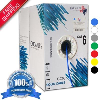 CAT6 PLENUM UTP 1000FT SOLID CABLE