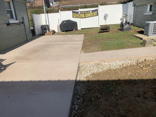 Finished product 12'x29' concrete deck