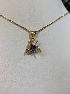 Gold Bee Pendant