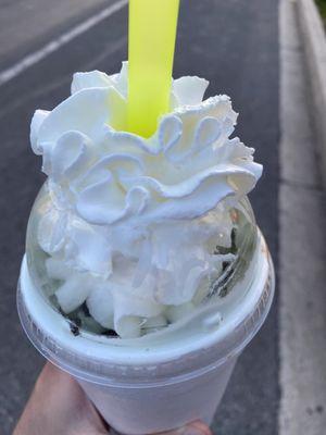 Mint chocolate chip shake