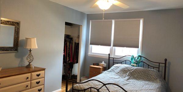 Bedroom with ceiling fan