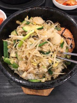 A19. Seafood over Rice /