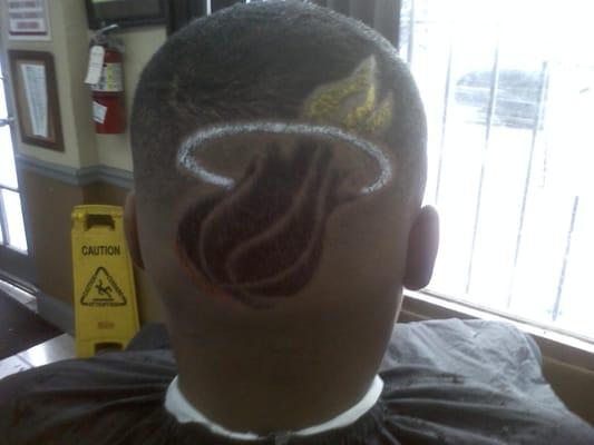 design by our barber...