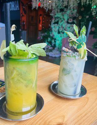 Passion fruit and coconut mojito