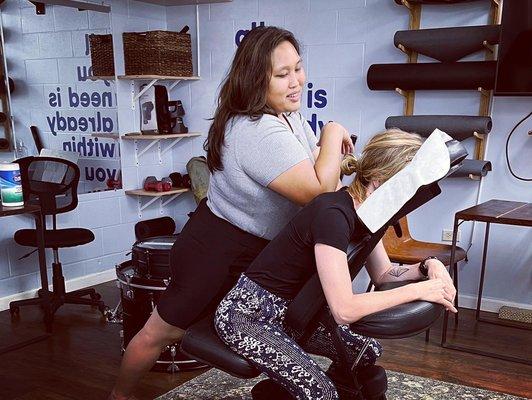 Chair massage event