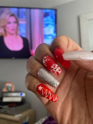 My beautiful Christmas  nails