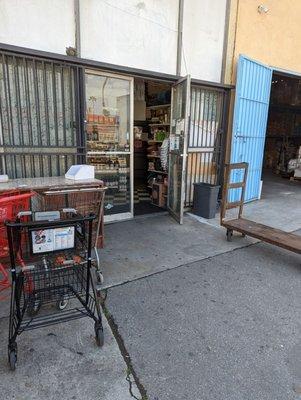 The retail store entrance