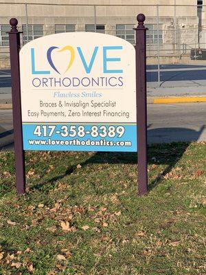 Sign at Love Orthodontics