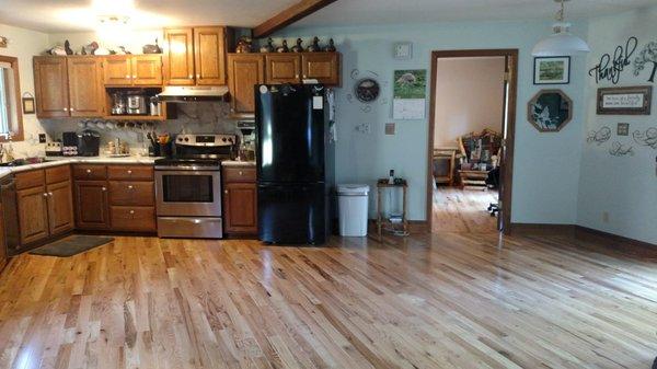 Loving our Mullican Red Oak hardwood Floor purchased and installed by Guthrie's Floor Coverings.  Gary & Gloria