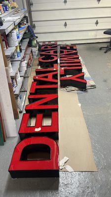 New hand crafted channel letters.