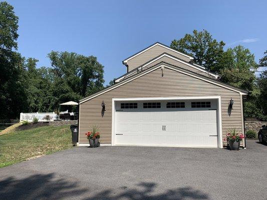 Siding and garage door