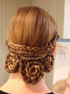 greek style Braids updo