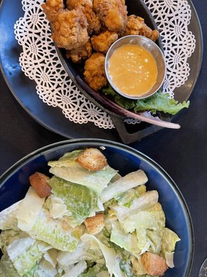 Caesar Salad and Rock Shrimp