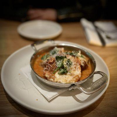 Crispy Eggplant Parmesan. Our favorite dish!