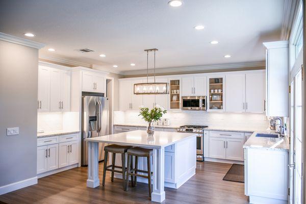 Kitchen Remodel, Schererville Indiana, quarts tops.