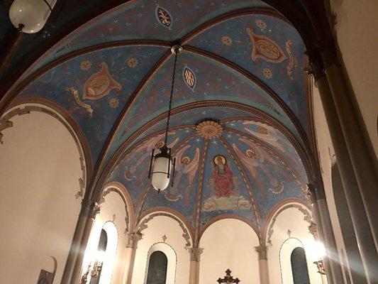 Beautiful ceiling in the Archbishop's private chapel in his residence!