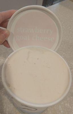 Strawberry goat cheese is such a good flavor.