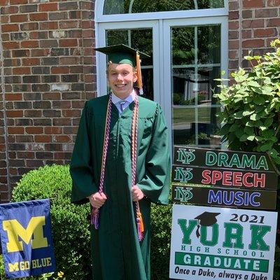 York grad off to University of Michigan!