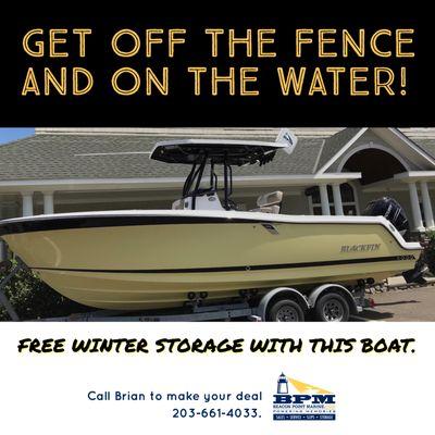 free winter storage with this boat, call today