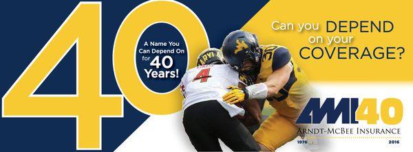 Proud sponsor of West Virginia University Football