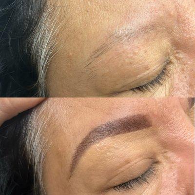 Eyebrow tint & shaping