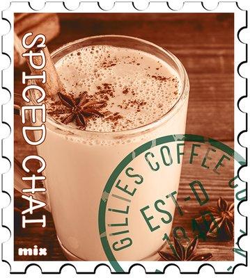 Gillies Spiced Chai Mix 
 6 x 2 LB Case @ $70.99 Star-D Kosher Certified. Each 2 lb. bag of mix makes (29) 8 oz. cups of cappuccino.