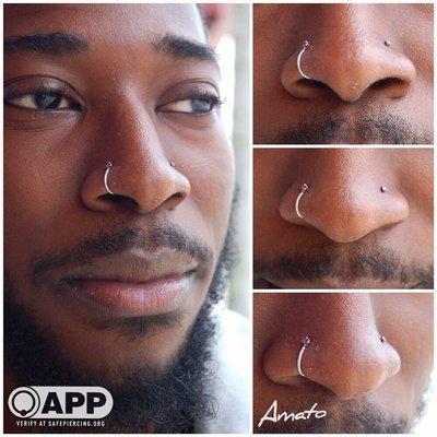 One healed and one fresh nostril for this lovely paired set.