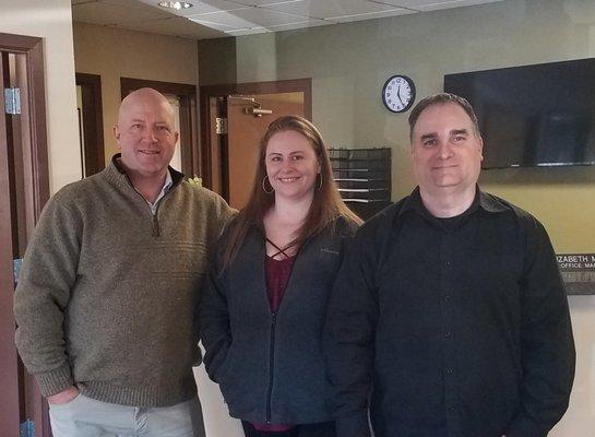 Treatment Director, Tom O, Office Manager, Liz M, and Administrator, Bill H.