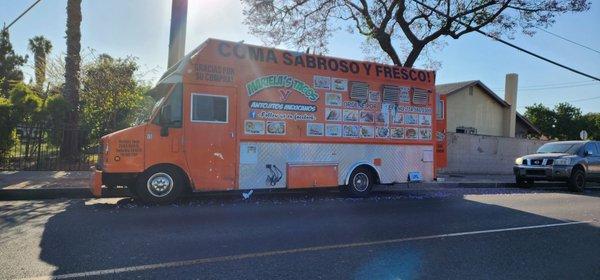 This is their actual location:  S. Sullivan St. & W. Hood Ave.              Taco truck is parked in the same spot every day!