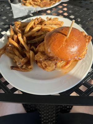 Hot honey chicken sandwich