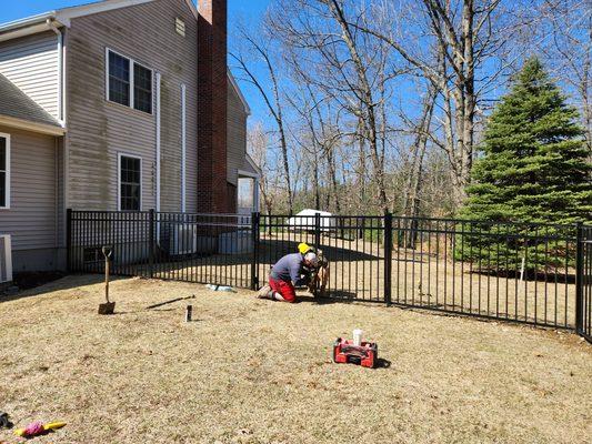 54" Double Gate Ornamental Aluminum