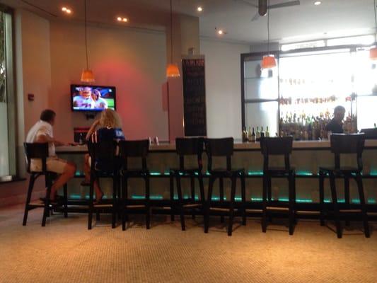 One TV is enough for this 10-seat bar