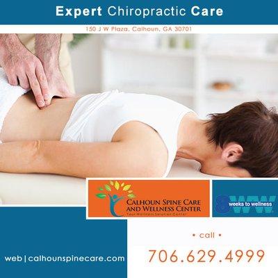 Chiropractic care in Calhoun, Georgia by Calhoun Spine Care and Wellness Center: 706-629-4999.