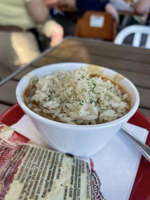 Rice.... With a bit of gumbo.