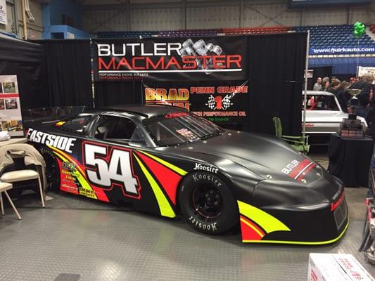 One of the race cars on display