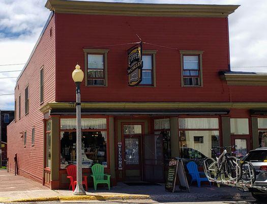 Storefront for Copper World in old John Green Block (1869)