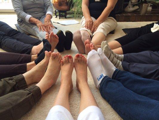 The healing circle in Chow Qigong group class