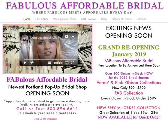 Watch for our FABulous Grand Re-opening Event coming January 2019