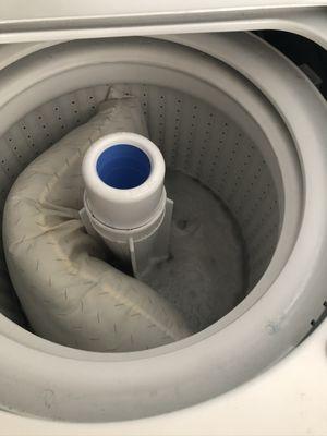 Washing machine didn't fill to wash a full load. Pillow is to just show water level.