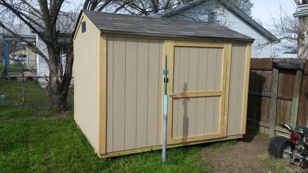 Completed shed built where I wanted it.