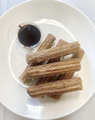 Churros with chocolate dip