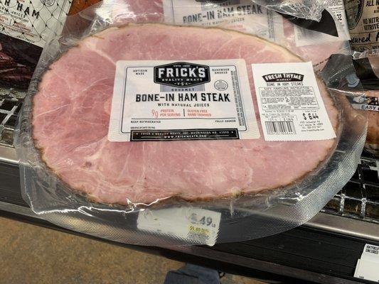 Bone in ham steak